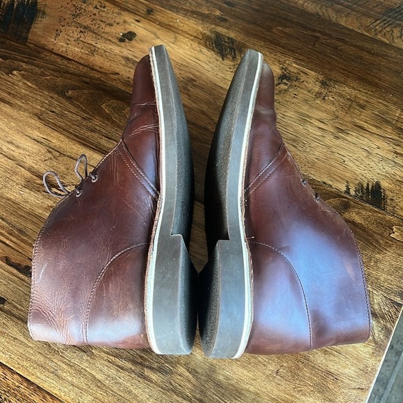 Clark’s Bushacre 2 Boots Lace Up Chukka Boots Brown Oiled Leather 9.5 Like New main image 11
